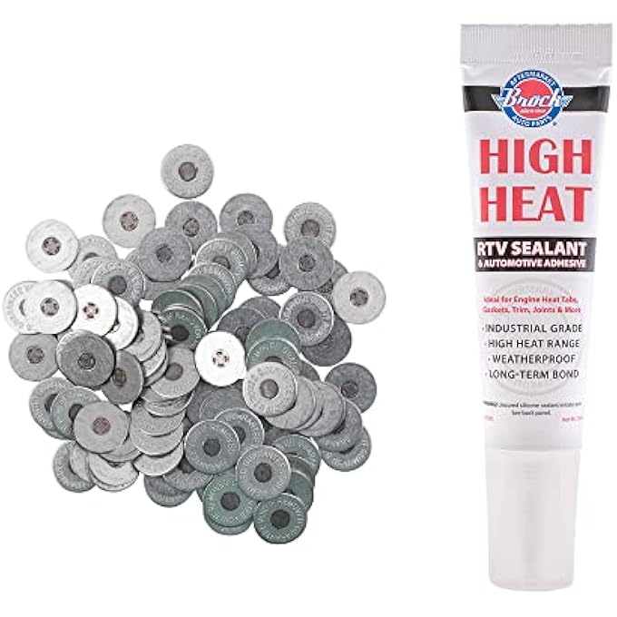 Brock GASOLINE/PETROL ENGINE HEAT TABS WITH HIGH HEAT ADHESIVE - GUARANTEED ACCURATE - CENTER MELTS AT APPROXIMATELY 260F/126C -100 HEAT TABS PER TUBE - Image 1